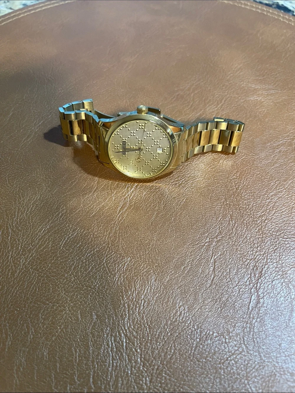 Gucci Gold Men’s Stainless Steel Bracelet Watch